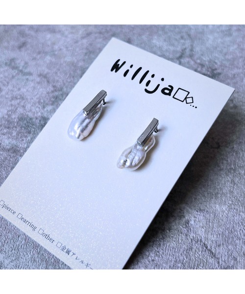tone(トーン)の「【Willija】金属アレルギー対応《uniQpearl》淡水パールのピアス(MA)(ピアス(両耳用)・レディース・ゴールド/シルバー/シルバー系2/シルバー系4/シルバー系3・FREE)」の1枚目の写真