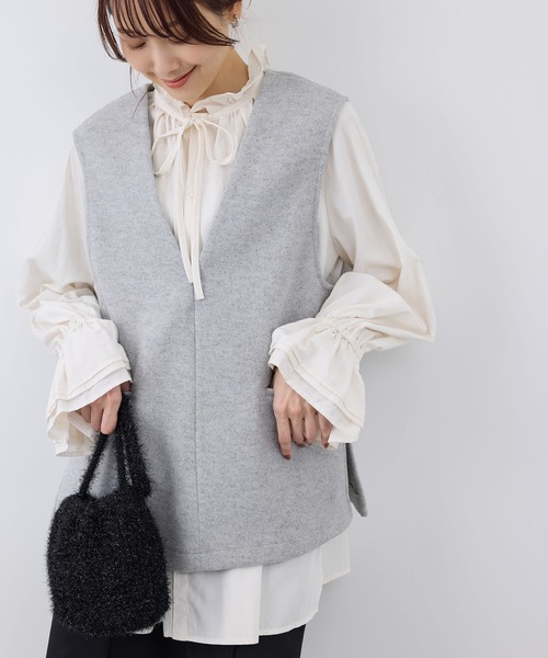 ROPE' PICNIC（ロペピクニック）の「セットアップ対応/ベストトップス（ベスト・レディース・ベージュ/ライトグレー/チャコールグレー・36/38）」の21枚目の写真