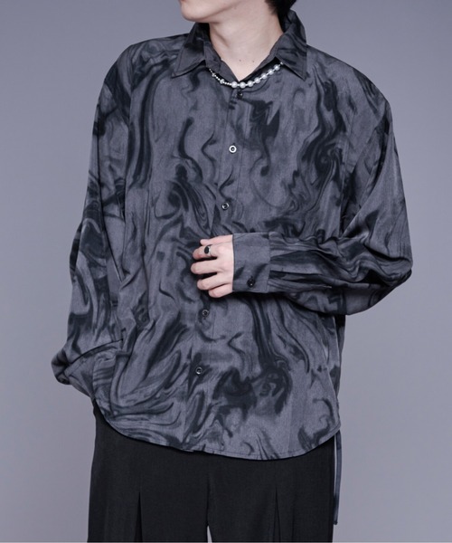 Ellno Loset(エルノロゼット)の「サイドシャーリングシャツ(シャツ/ブラウス・メンズ・ブラック系その他/オフホワイト/ブルーグレー・LARGE/MEDIUM/SMALL)」の20枚目の写真