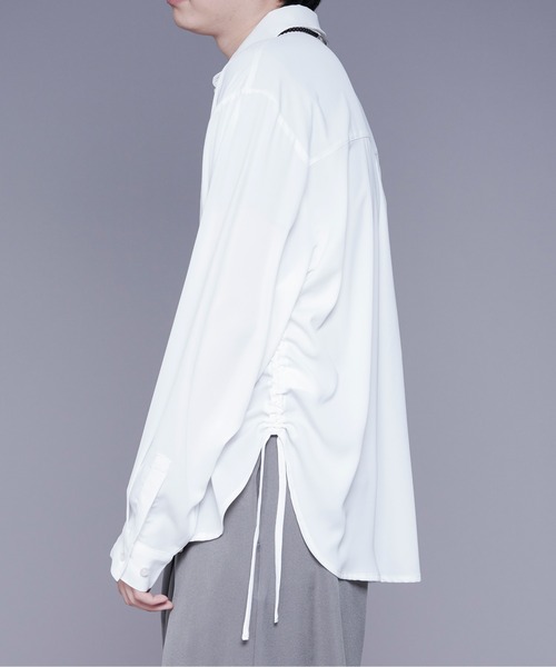Ellno Loset(エルノロゼット)の「サイドシャーリングシャツ(シャツ/ブラウス・メンズ・ブラック系その他/オフホワイト/ブルーグレー・LARGE/MEDIUM/SMALL)」の9枚目の写真