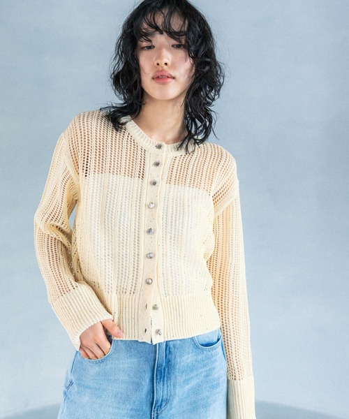 LEPSIM（レプシィム）の「【FOR I SERIES】スパンコールカーディガン　111504（カーディガン/ボレロ・レディース・イエロー/オフホワイト・FREE）」の14枚目の写真