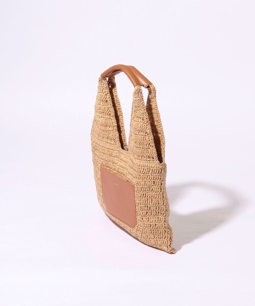 NOLLEY’S（ノーリーズ）の「ペーパークロシェトートバッグ（かごバッグ・レディース・ブラック/キャメル・FREE）」の5枚目の写真