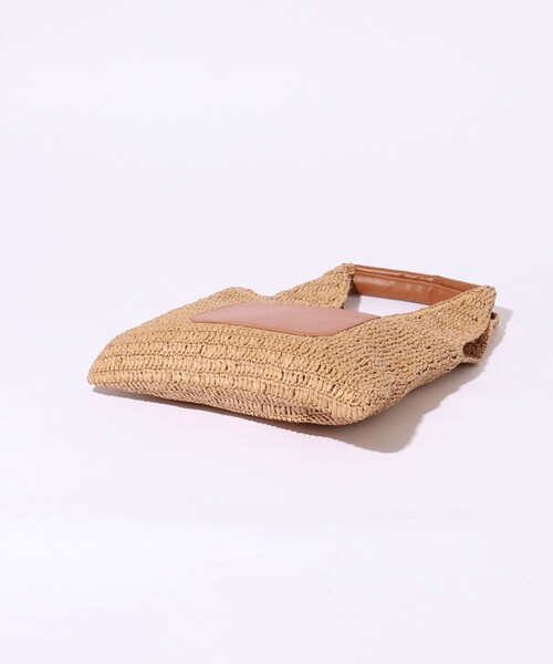 NOLLEY’S（ノーリーズ）の「ペーパークロシェトートバッグ（かごバッグ・レディース・ブラック/キャメル・FREE）」の6枚目の写真