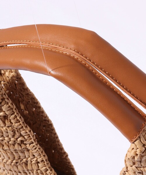 NOLLEY’S（ノーリーズ）の「ペーパークロシェトートバッグ（かごバッグ・レディース・ブラック/キャメル・FREE）」の7枚目の写真