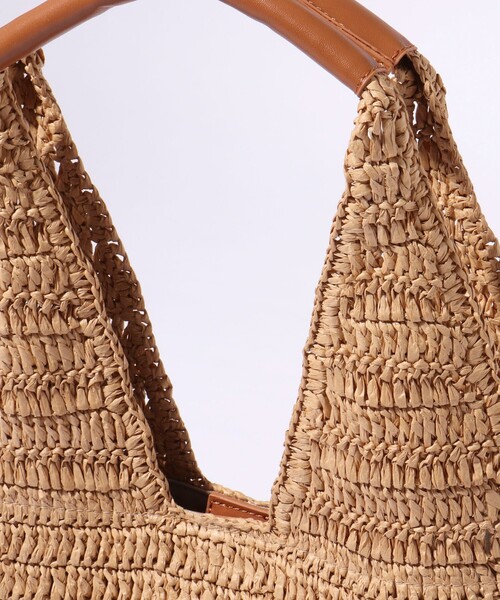 NOLLEY’S（ノーリーズ）の「ペーパークロシェトートバッグ（かごバッグ・レディース・ブラック/キャメル・FREE）」の8枚目の写真