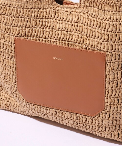 NOLLEY’S（ノーリーズ）の「ペーパークロシェトートバッグ（かごバッグ・レディース・ブラック/キャメル・FREE）」の9枚目の写真