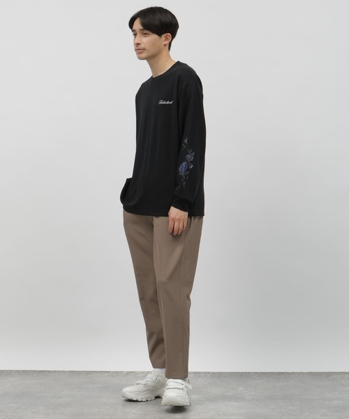 LAKOLE（ラコレ）の「フラワー袖プリント長袖T / 109216（Tシャツ/カットソー・メンズ・ラベンダー/ホワイト/ブラック・MEDIUM/LARGE）」の5枚目の写真