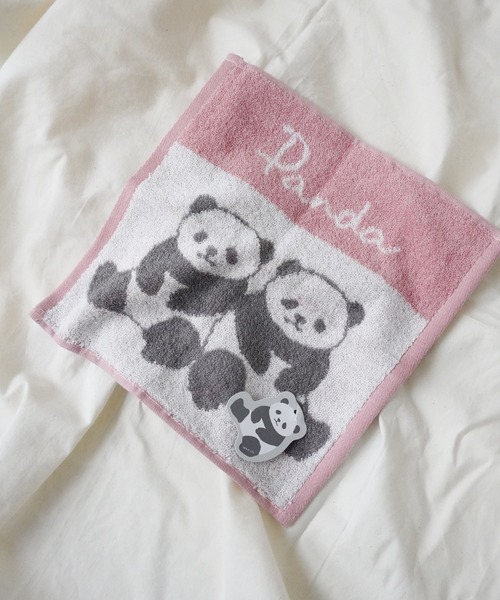 Port / ポート 】 パンダ ジャガード ハンカチタオル（ハンカチ/ハンド