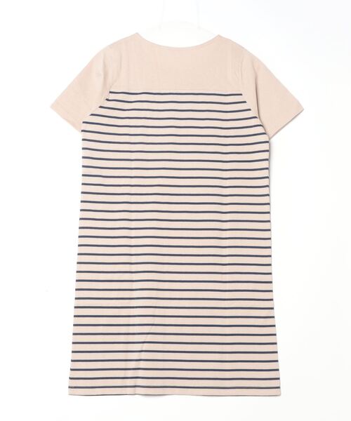 Disney（ディズニー）の「【Disney/ディズニー】ワンポイント刺繍 ボーダー切り替え 半袖Tシャツワンピース（ワンピース・レディース・オフホワイト/ベージュ/ネイビー・M/L）」の15枚目の写真