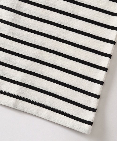 Disney（ディズニー）の「【Disney/ディズニー】ワンポイント刺繍 ボーダー切り替え 半袖Tシャツワンピース（ワンピース・レディース・オフホワイト/ベージュ/ネイビー・M/L）」の13枚目の写真