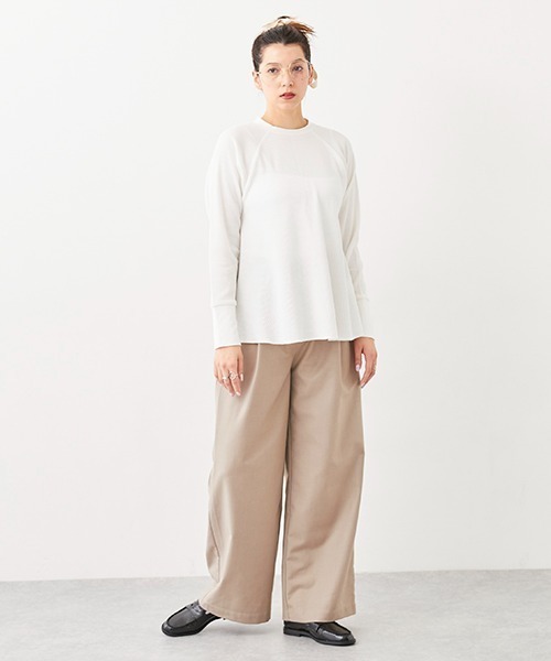 petit main LIEN(プティマインリアン)の「【LADIES】ダブルウエストパンツ(その他パンツ・レディース・ブラック/ベージュ/グレー・S/M)」の1枚目の写真