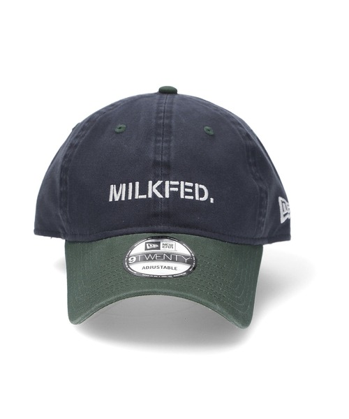 NEW ERA（ニューエラ）の「MILKFED.xNEW ERA STENCIL LOGO CAP（キャップ・レディース・ブラック/オフホワイト/ベージュ/ネイビー・ONE SIZE）」の10枚目の写真