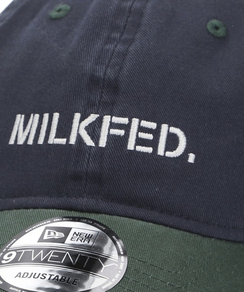 NEW ERA（ニューエラ）の「MILKFED.xNEW ERA STENCIL LOGO CAP（キャップ・レディース・ブラック/オフホワイト/ベージュ/ネイビー・ONE SIZE）」の13枚目の写真