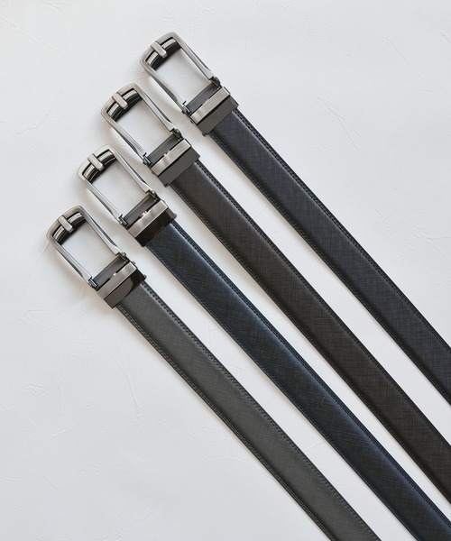 An+u（アンユー）の「コンフォート サフィアーノ ベルト（ベルト・メンズ・ブラック/グレー/ネイビー/ブラウン・FREE）」の6枚目の写真