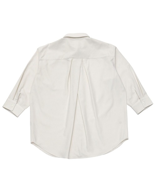 Pitta Re:)（ピッタリ）の「イージーケアワイドシャツ 八分袖（シャツ/ブラウス・レディース・サックスブルー/オフホワイト/ベージュ・M/L/LL）」の19枚目の写真