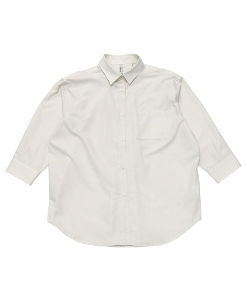 Pitta Re:)（ピッタリ）の「イージーケアワイドシャツ 八分袖（シャツ/ブラウス・レディース・サックスブルー/オフホワイト/ベージュ・M/L/LL）」の5枚目の写真