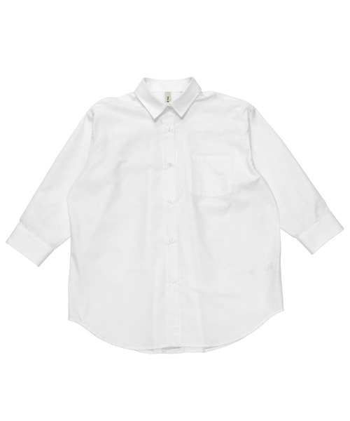 Pitta Re:)（ピッタリ）の「イージーケアワイドシャツ 八分袖（シャツ/ブラウス・レディース・サックスブルー/オフホワイト/ベージュ・M/L/LL）」の6枚目の写真