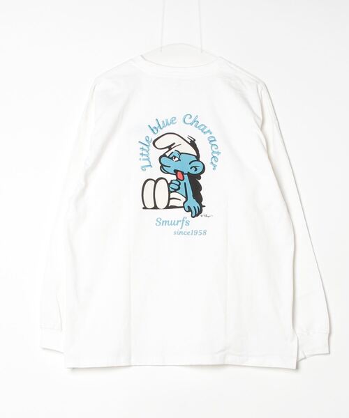 ALWAYS GOOD TIME(オルウェイズグッドタイム)の「【THE SMURFS/スマーフ】刺繍・プリントロングスリーブTシャツ(Tシャツ/カットソー・レディース・ブラック系2/ホワイト系1/ホワイト系2/ブラック系1・M)」の5枚目の写真