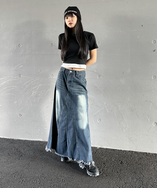 LVEU.(ラブユ.)の「【LVEU.】天竺クロップドTシャツ / トップス カットソー Tシャツ 天竺 クロップド ショート シンプル ブラック ホワイト ZOZOTOWN限定(Tシャツ/カットソー・レディース・ホワイト/ブラック・FREE)」の5枚目の写真