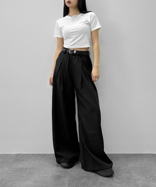 LVEU.(ラブユ.)の「【LVEU.】天竺クロップドTシャツ / トップス カットソー Tシャツ 天竺 クロップド ショート シンプル ブラック ホワイト ZOZOTOWN限定(Tシャツ/カットソー・レディース・ホワイト/ブラック・FREE)」の8枚目の写真