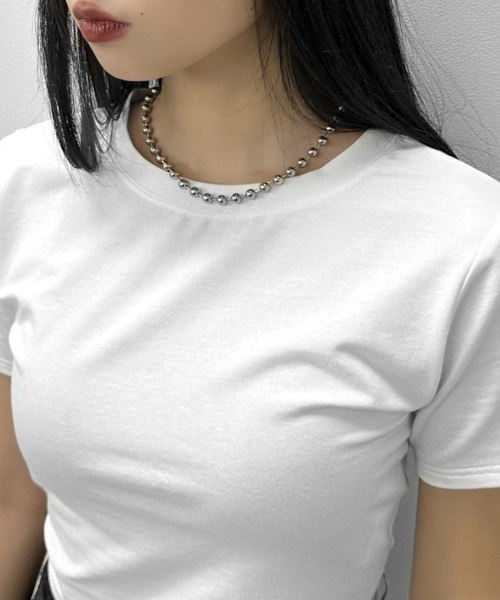 LVEU.(ラブユ.)の「【LVEU.】天竺クロップドTシャツ / トップス カットソー Tシャツ 天竺 クロップド ショート シンプル ブラック ホワイト ZOZOTOWN限定(Tシャツ/カットソー・レディース・ホワイト/ブラック・FREE)」の12枚目の写真