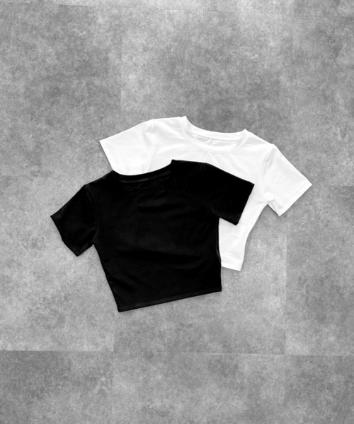 LVEU.(ラブユ.)の「【LVEU.】天竺クロップドTシャツ / トップス カットソー Tシャツ 天竺 クロップド ショート シンプル ブラック ホワイト ZOZOTOWN限定(Tシャツ/カットソー・レディース・ホワイト/ブラック・FREE)」の20枚目の写真