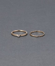 Phoebe | 【金属アレルギー対応】2セットグレイングリッターリング(リング)