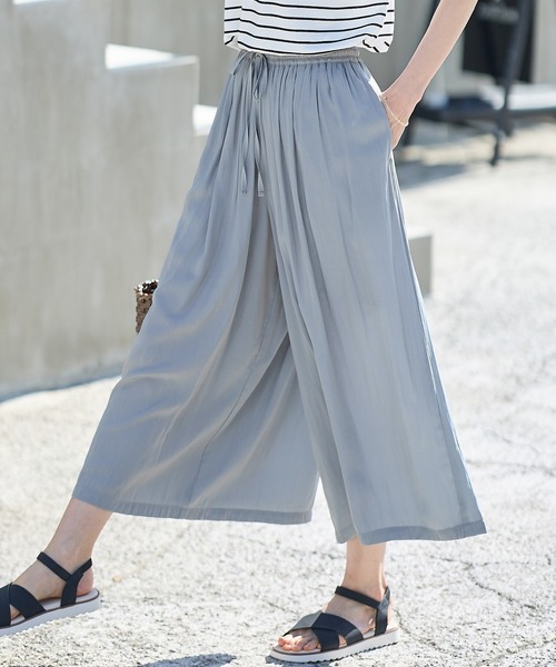 Honeys（ハニーズ）の「ロングガウチョパンツ（その他パンツ・レディース・ブラック/ネイビー/モカ/スミクロ/イエロー/ブルー系その他・3L/M/S/LL/L）」の5枚目の写真