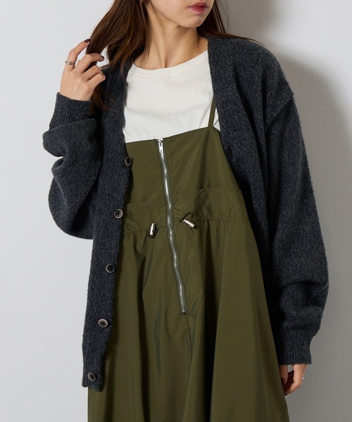SETUP7(セットアップセブン)の「【SETUP7】half zip frill cargo camisole one-piece dress ハーフジップ フリルカーゴキャミワンピース(ワンピース・レディース・ブラック/ベージュ/オフホワイト/カーキ・FREE)」の19枚目の写真