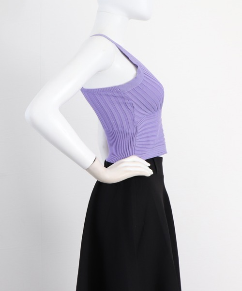 Miniministore(ミニミニストア)の「ニットタンクトップ トップス ショート丈(タンクトップ・レディース・オレンジ/ラベンダー/ホワイト/ブラック/グリーン/ミント・FREE)」の17枚目の写真