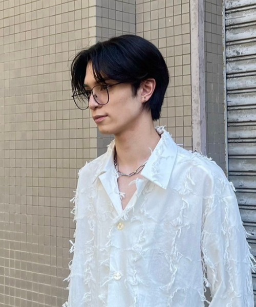 Chikashitsu +（チカシツプラス）の「【Chikashitsu +】boston eyewear / 【チカシツプラス】ボストンアイウェアーメガネ（メガネ・メンズ・シルバー/ブラック・ONE SIZE）」の3枚目の写真