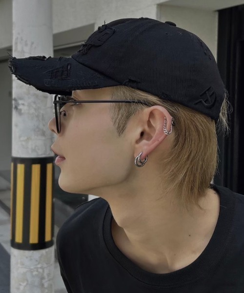 Chikashitsu +(チカシツプラス)の「【Chikashitsu +】boston eyewear / 【チカシツプラス】ボストンアイウェアーメガネ(メガネ・メンズ・シルバー/ブラック・ONE SIZE)」の13枚目の写真