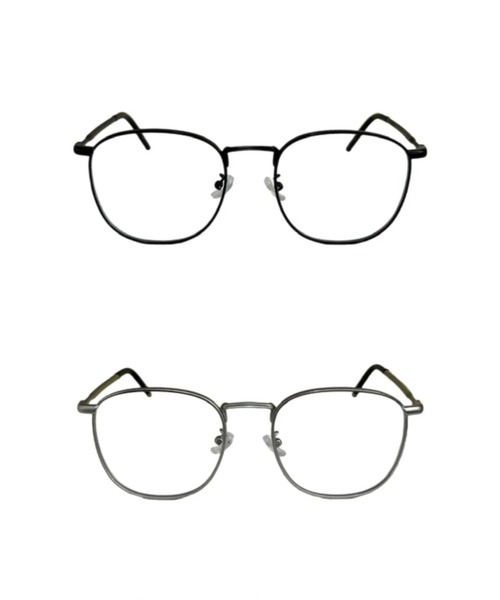 Chikashitsu +(チカシツプラス)の「【Chikashitsu +】boston eyewear / 【チカシツプラス】ボストンアイウェアーメガネ(メガネ・メンズ・シルバー/ブラック・ONE SIZE)」の7枚目の写真