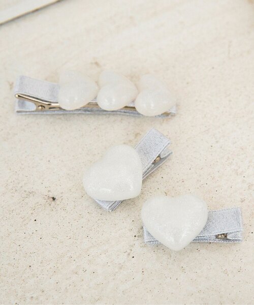 apres les cours(アプレレクール)の「ハート・お花モチーフヘアクリップセット(ヘアピン・キッズ・アイボリー/オフホワイト・FREE)」の17枚目の写真