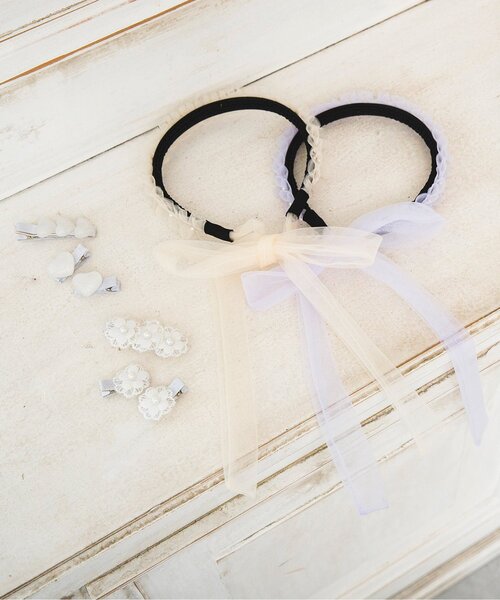 apres les cours(アプレレクール)の「ハート・お花モチーフヘアクリップセット(ヘアピン・キッズ・アイボリー/オフホワイト・FREE)」の15枚目の写真