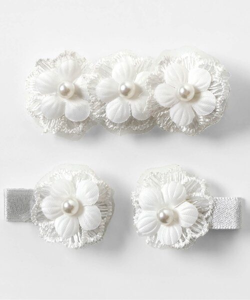 apres les cours(アプレレクール)の「ハート・お花モチーフヘアクリップセット(ヘアピン・キッズ・アイボリー/オフホワイト・FREE)」の16枚目の写真
