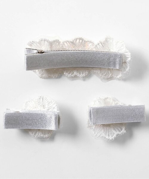 apres les cours(アプレレクール)の「ハート・お花モチーフヘアクリップセット(ヘアピン・キッズ・アイボリー/オフホワイト・FREE)」の5枚目の写真