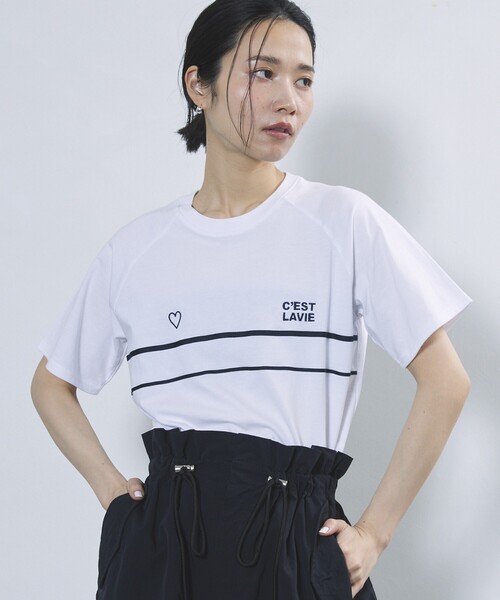 Firsthand（ファーストハンド）の「Firsthand/ファーストハンド オーガニックコットンフロントラインTシャツ（Tシャツ/カットソー・レディース・ネイビー/ホワイト/ピンク/ベージュ・FREE）」の2枚目の写真
