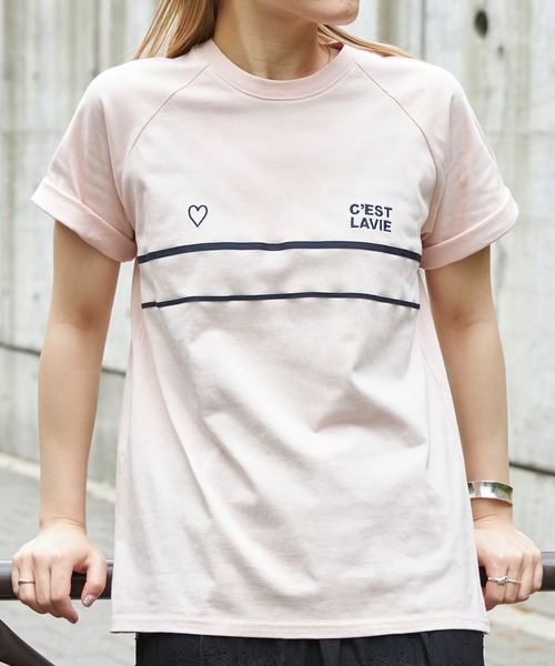 Firsthand（ファーストハンド）の「Firsthand/ファーストハンド オーガニックコットンフロントラインTシャツ（Tシャツ/カットソー・レディース・ネイビー/ホワイト/ピンク/ベージュ・FREE）」の18枚目の写真