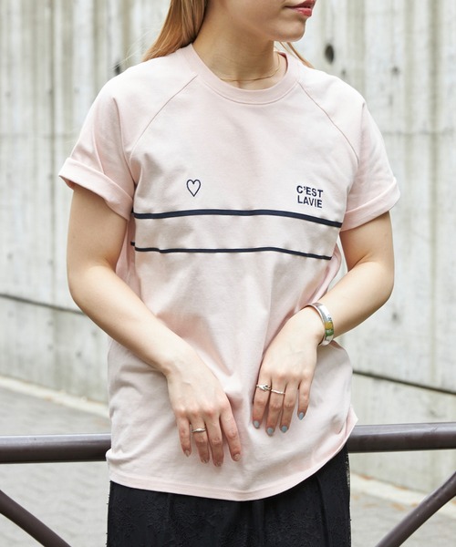 Firsthand（ファーストハンド）の「Firsthand/ファーストハンド オーガニックコットンフロントラインTシャツ（Tシャツ/カットソー・レディース・ネイビー/ホワイト/ピンク/ベージュ・FREE）」の17枚目の写真