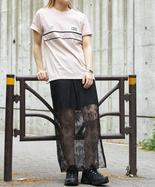 Firsthand（ファーストハンド）の「Firsthand/ファーストハンド オーガニックコットンフロントラインTシャツ（Tシャツ/カットソー・レディース・ネイビー/ホワイト/ピンク/ベージュ・FREE）」の9枚目の写真