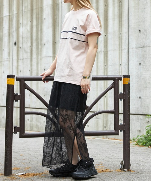 Firsthand（ファーストハンド）の「Firsthand/ファーストハンド オーガニックコットンフロントラインTシャツ（Tシャツ/カットソー・レディース・ネイビー/ホワイト/ピンク/ベージュ・FREE）」の8枚目の写真