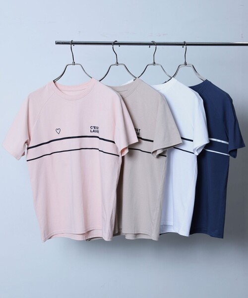 Firsthand（ファーストハンド）の「Firsthand/ファーストハンド オーガニックコットンフロントラインTシャツ（Tシャツ/カットソー・レディース・ネイビー/ホワイト/ピンク/ベージュ・FREE）」の5枚目の写真