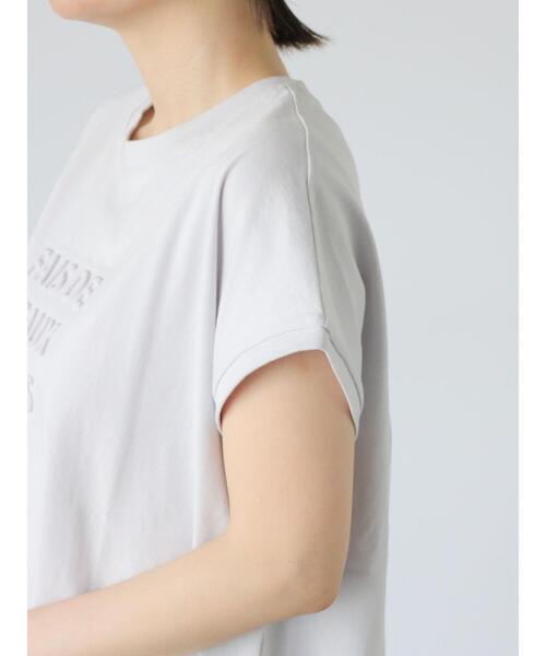 Lugnoncure(ルノンキュール)の「エンボスロゴTシャツ(Tシャツ/カットソー・レディース・グレー/チャコールグレー/オフホワイト/ミント・F)」の22枚目の写真