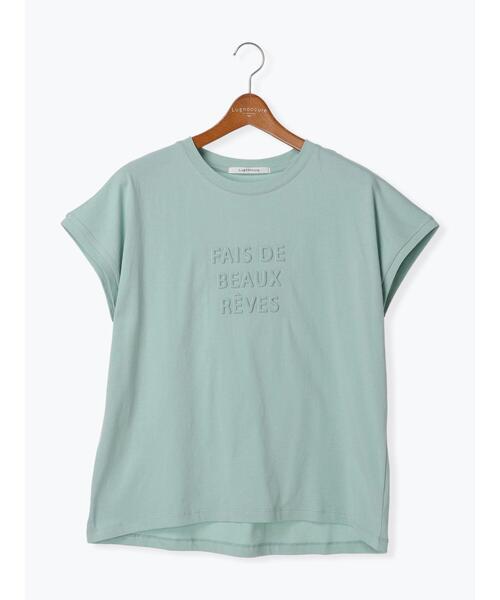 Lugnoncure(ルノンキュール)の「エンボスロゴTシャツ(Tシャツ/カットソー・レディース・グレー/チャコールグレー/オフホワイト/ミント・F)」の18枚目の写真