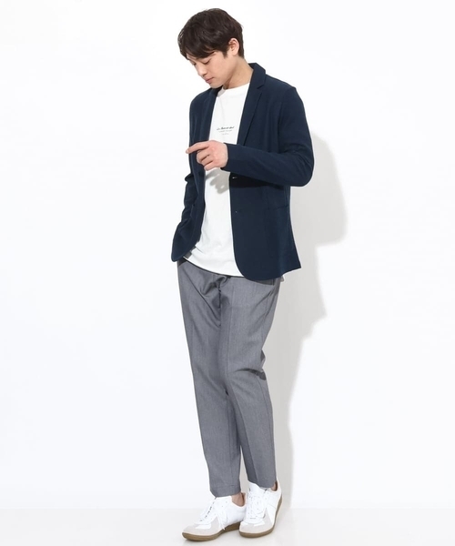 a.v.v（アーヴェヴェ）の「【定番アイテム】スマートスラックス アンクル丈（スマートシリーズ）（スラックス・メンズ・ブラック/ネイビー/グレー・44/46/48/50/52）」の18枚目の写真