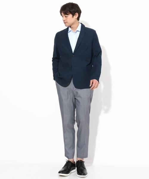 a.v.v（アーヴェヴェ）の「【定番アイテム】スマートスラックス アンクル丈（スマートシリーズ）（スラックス・メンズ・ブラック/ネイビー/グレー・44/46/48/50/52）」の16枚目の写真