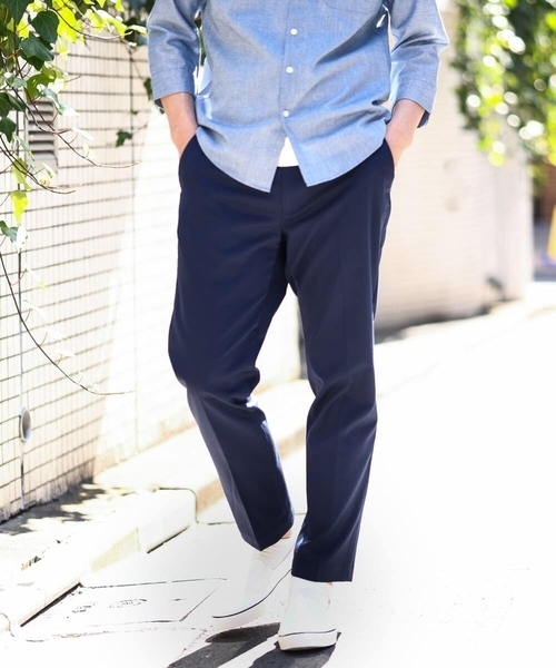 a.v.v（アーヴェヴェ）の「【定番アイテム】スマートスラックス アンクル丈（スマートシリーズ）（スラックス・メンズ・ブラック/ネイビー/グレー・44/46/48/50/52）」の12枚目の写真