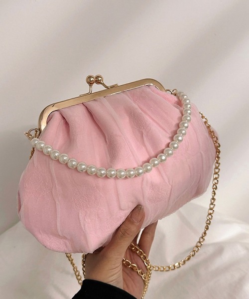 Mignonjour(ミニョンジュール)の「Mignonjour/がま口シアー2wayバッグ M2394(ショルダーバッグ・レディース・ピンク/グリーン/ホワイト/ブラック・FREE)」の7枚目の写真