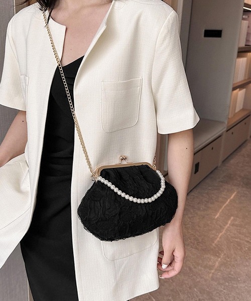 Mignonjour(ミニョンジュール)の「Mignonjour/がま口シアー2wayバッグ M2394(ショルダーバッグ・レディース・ピンク/グリーン/ホワイト/ブラック・FREE)」の21枚目の写真